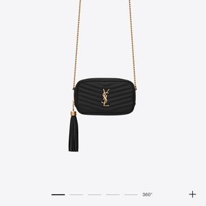 Yves St Laurent YSL LOU MINI BAG IN QUILTED GRAIN DE POUDRE EMBOSSED LEATHER
